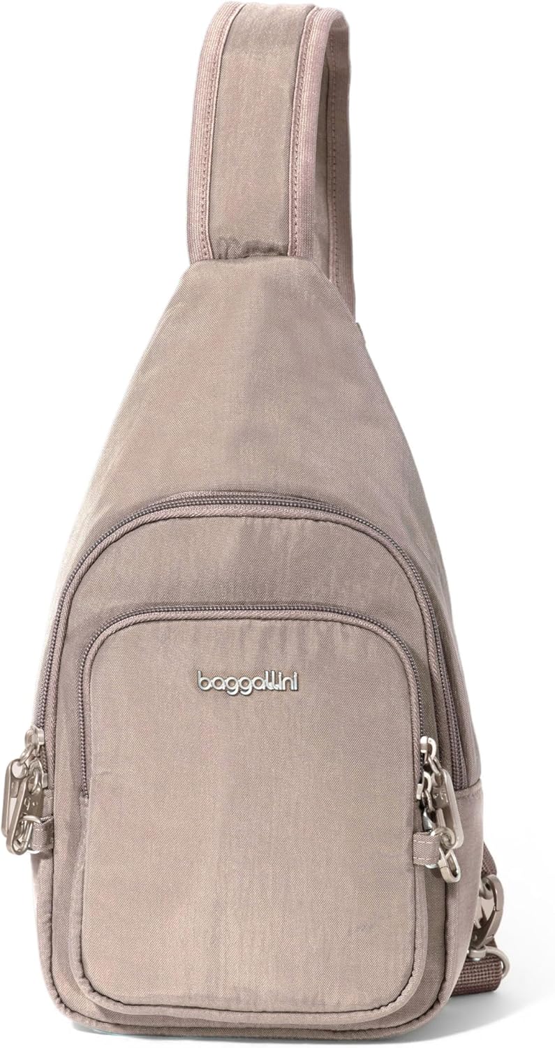 Baggallini Anti-Theft Daytripper Sling 7x12 Crossbody Travel Safe Bag W/Securtex Locking Zippers, Slash-Resistant, RFID