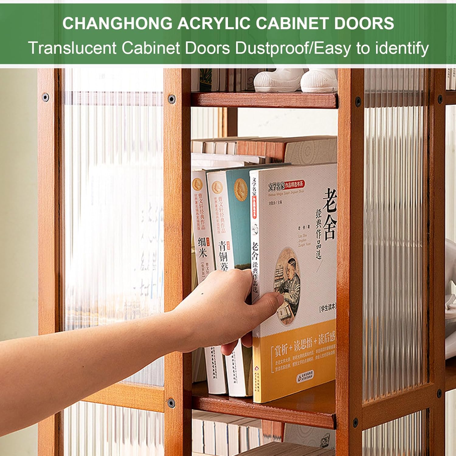 ARMERI 6 Tier Bamboo Bookcase Corner Tall Book Shelf Modern 360° Rotating Storage Display Rack Floor Standing Shelves with Open Design Shelving Unit for Home Office Living Room Study,Brown,6 Tier