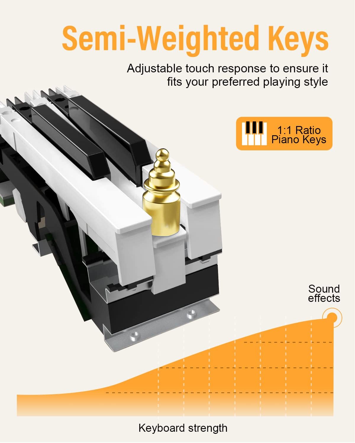 KONIX Foldable Piano Keyboard, 88 Key Full Size Semi Weighted Folding Piano Keyboard, Bluetooth Portable Electronic Keyboard Piano with Sheet Music Stand, Sustain Pedal and Piano Bag, Black