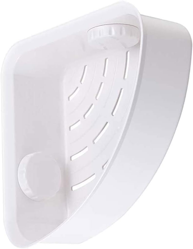 Suction Corner Shower Caddy Bathroom Shower Shelf Storage Basket Wall Mounted Organizer for Shampoo,Plastic Shower Rack for Kitchen Bathroom