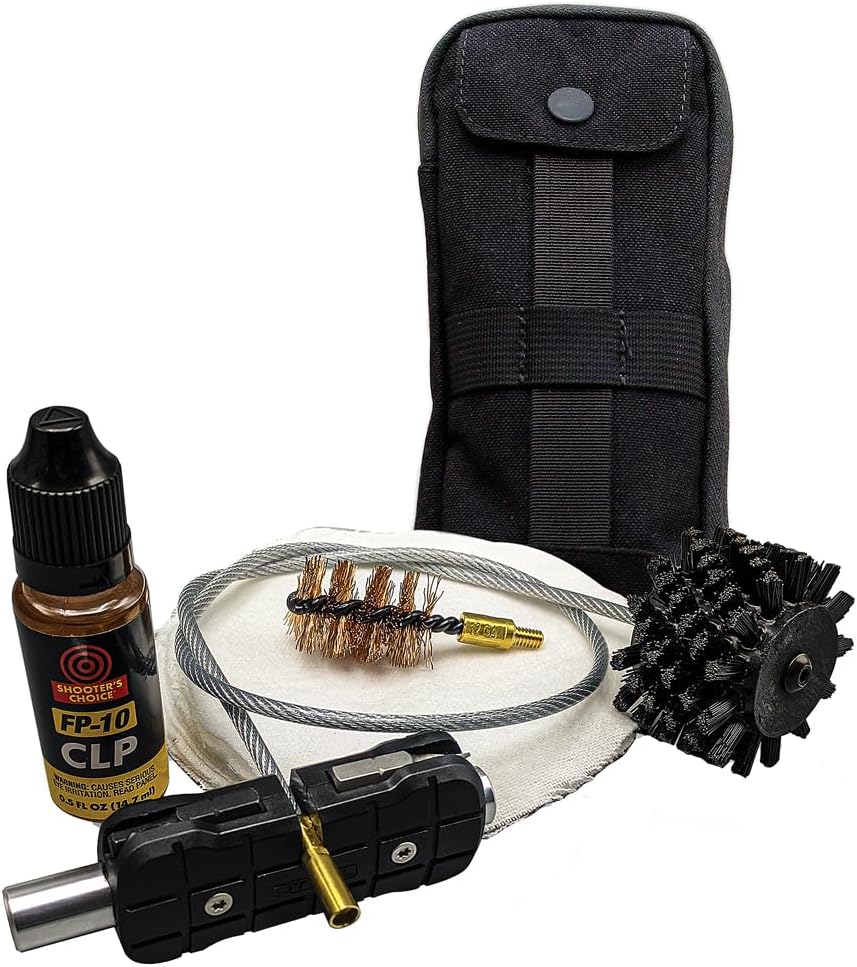 Otis 37mm/40mm/12 Ga Less Lethal Cleaning Kit, Comprehensive Kit with Memory-Flex Cables, 100% Cotton Patches, Bronze Bore Brushes (LFG-374012)