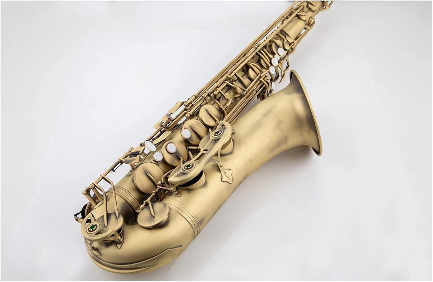 Saxophone Straight Antique Copper Tenor Saxophone B Flat Wind Instrument with Case Mouthpiece Reeds Neck