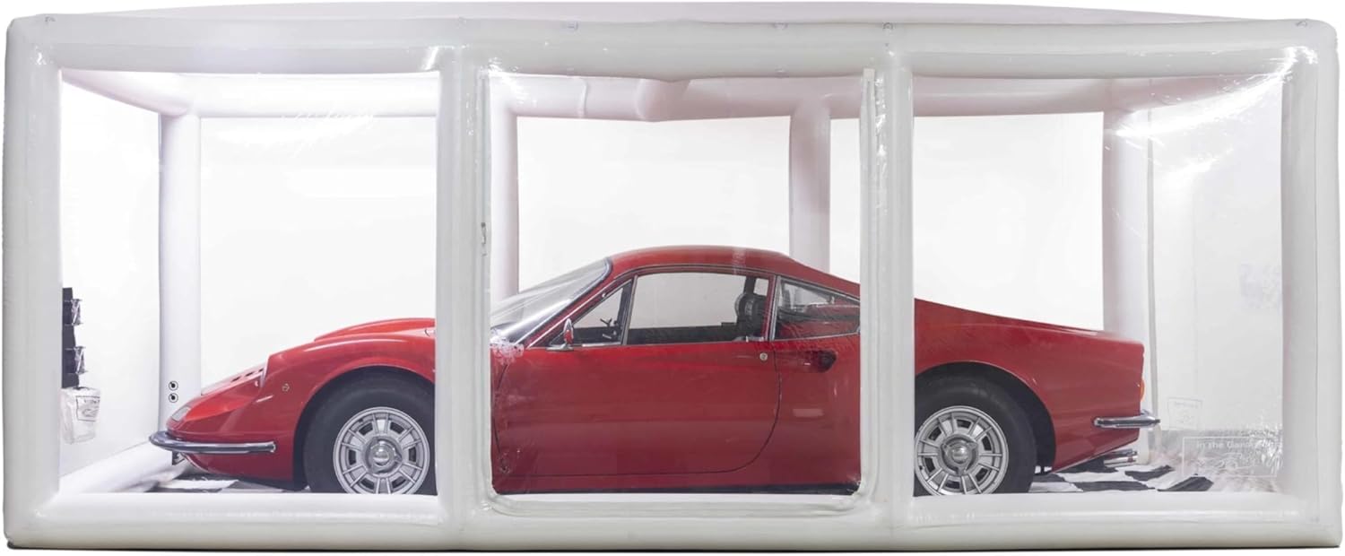 IN THE GARAGE Ultimate Car Shield - Inflatable Indoor Car Cover White 22' / 6.7m