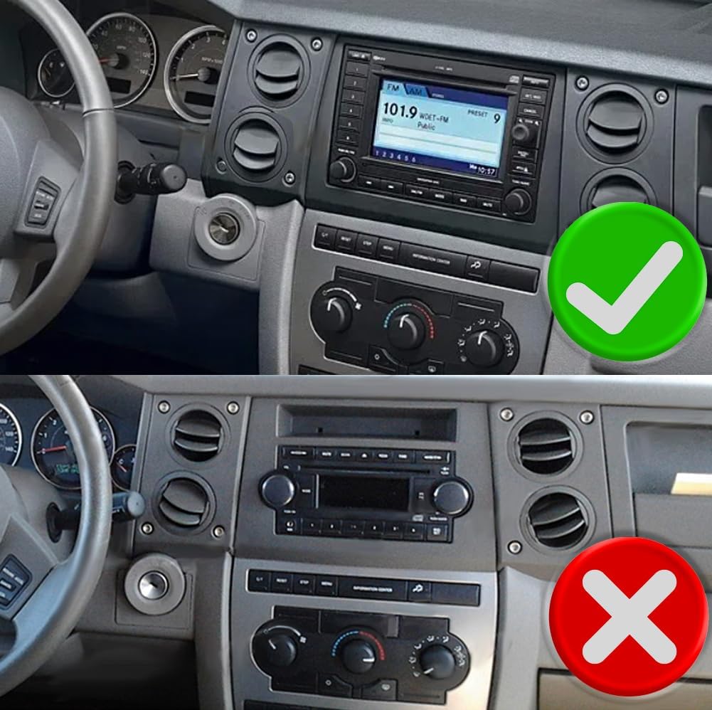 2+32G 9In Car Stereo for Dodge 300 2005-2007 2006 w/GPS Navigation with Carplay w/Android Auto Double Din Touchscreen Car Radio Receiver Backup Camera