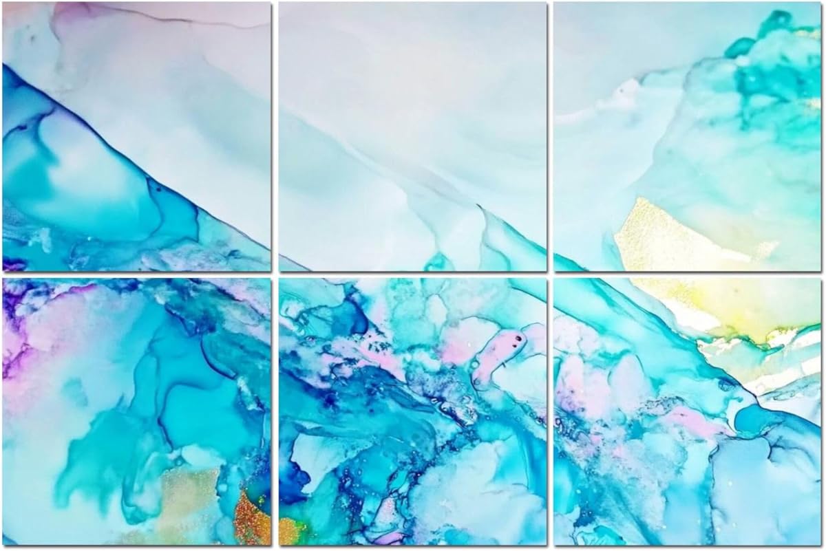 6 Pack Art Acoustic Panels Clouds Macro White Grass Blots Transparent Soundproof Wall Panels, 48