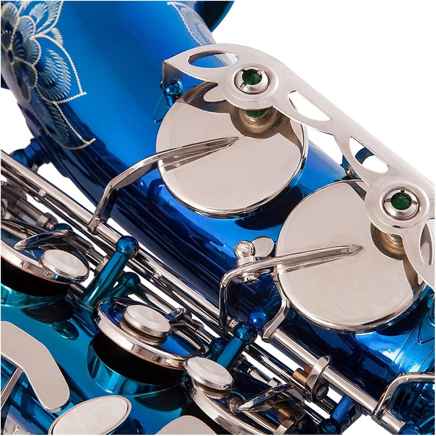 Sax Beginners Kit Blue Silver EB Alto Saxophone Brass Lacquered E Flat Sax 802 Key Type Woodwind Instrument Wind Instrument