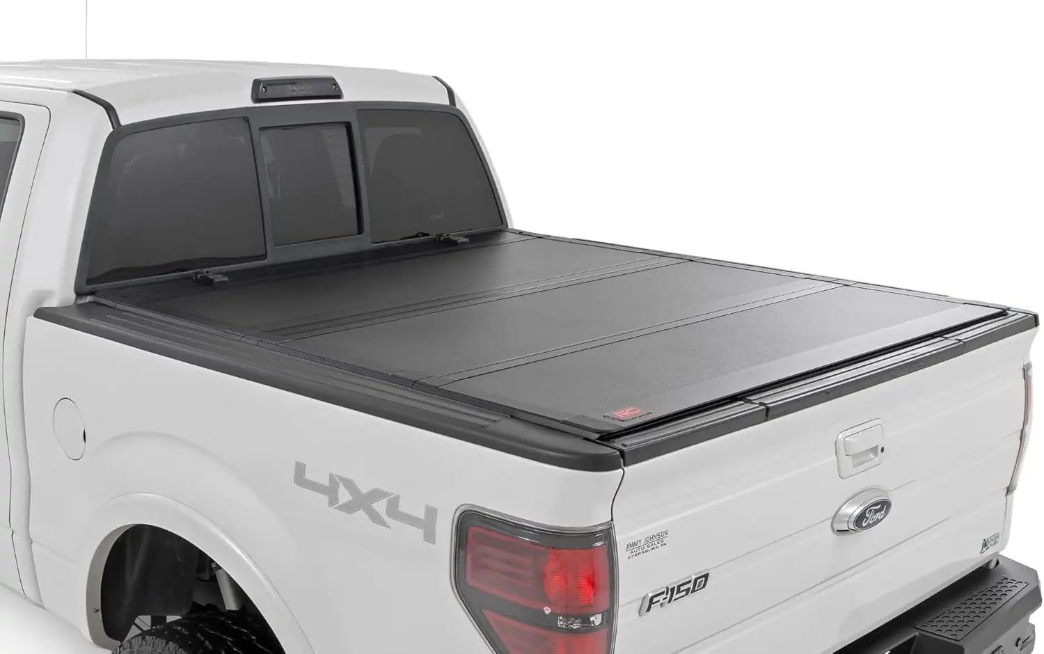Rough Country Hard Tri-Fold Flip Up Truck Bed Tonneau Cover for Ford F-150 (2004-2014) - Fits 6'7