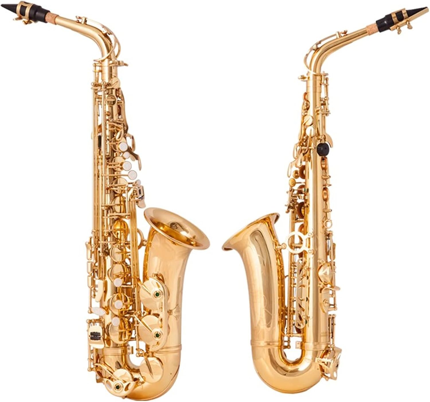 EB Alto Saxophone Brass Gold Lacquer Music Instrument E- Flat Sax with Case Accessories Student Saxophone (Color : Red Bronze)