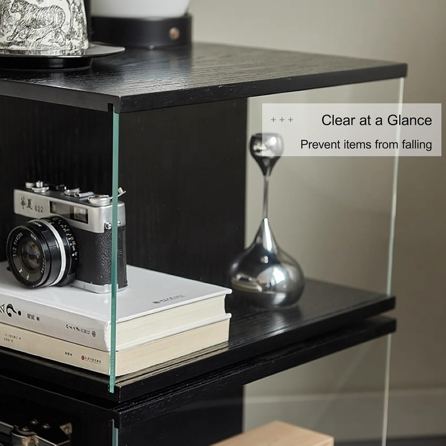 Rotating Bookshelf 360 Display Spinning Bookcase Storage Rack, Modern Display Book Shelf with Side Panels and Solid Wood Frame(Yellow,79.5cm/31.3in)