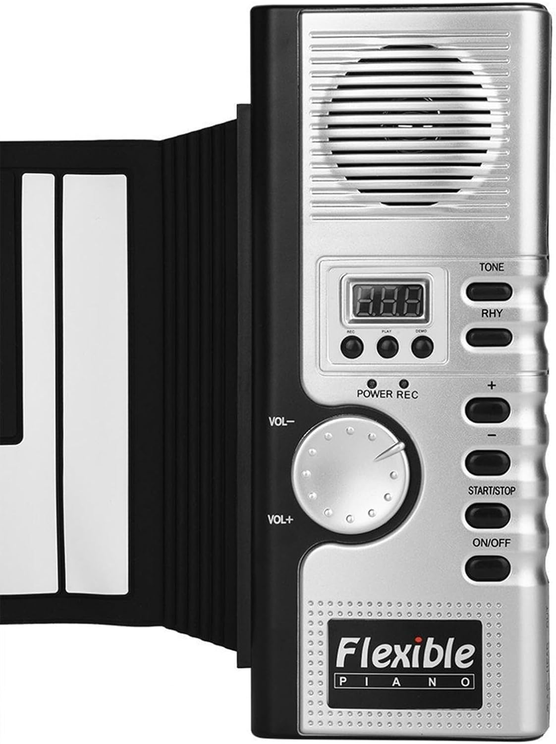 61-Key Roll Up Piano Keyboard, Portable Silicone Travel Piano, MIDI Support, Built-In Speaker for Beginners & Kids