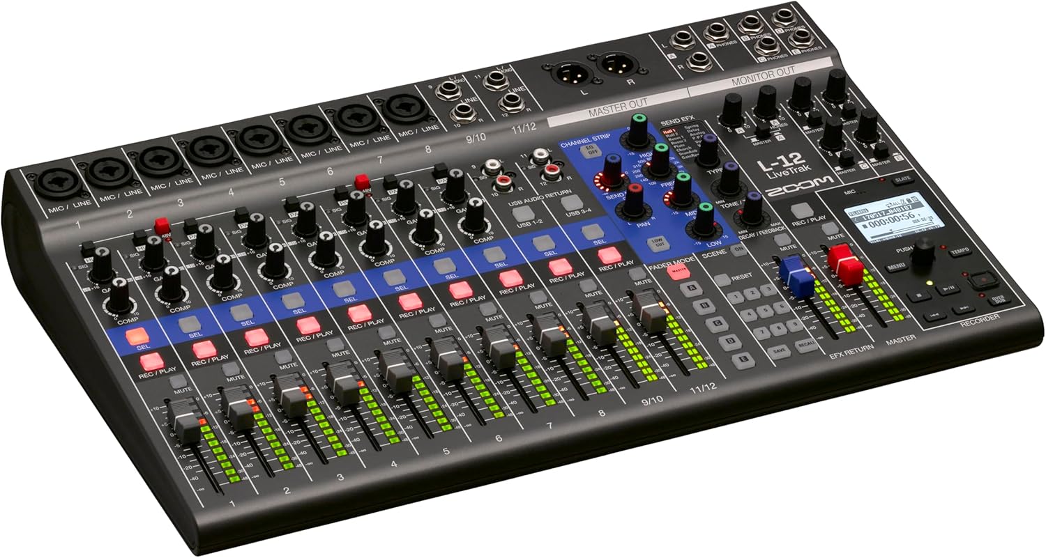 Zoom L-12 -Channel Mixer - Powered