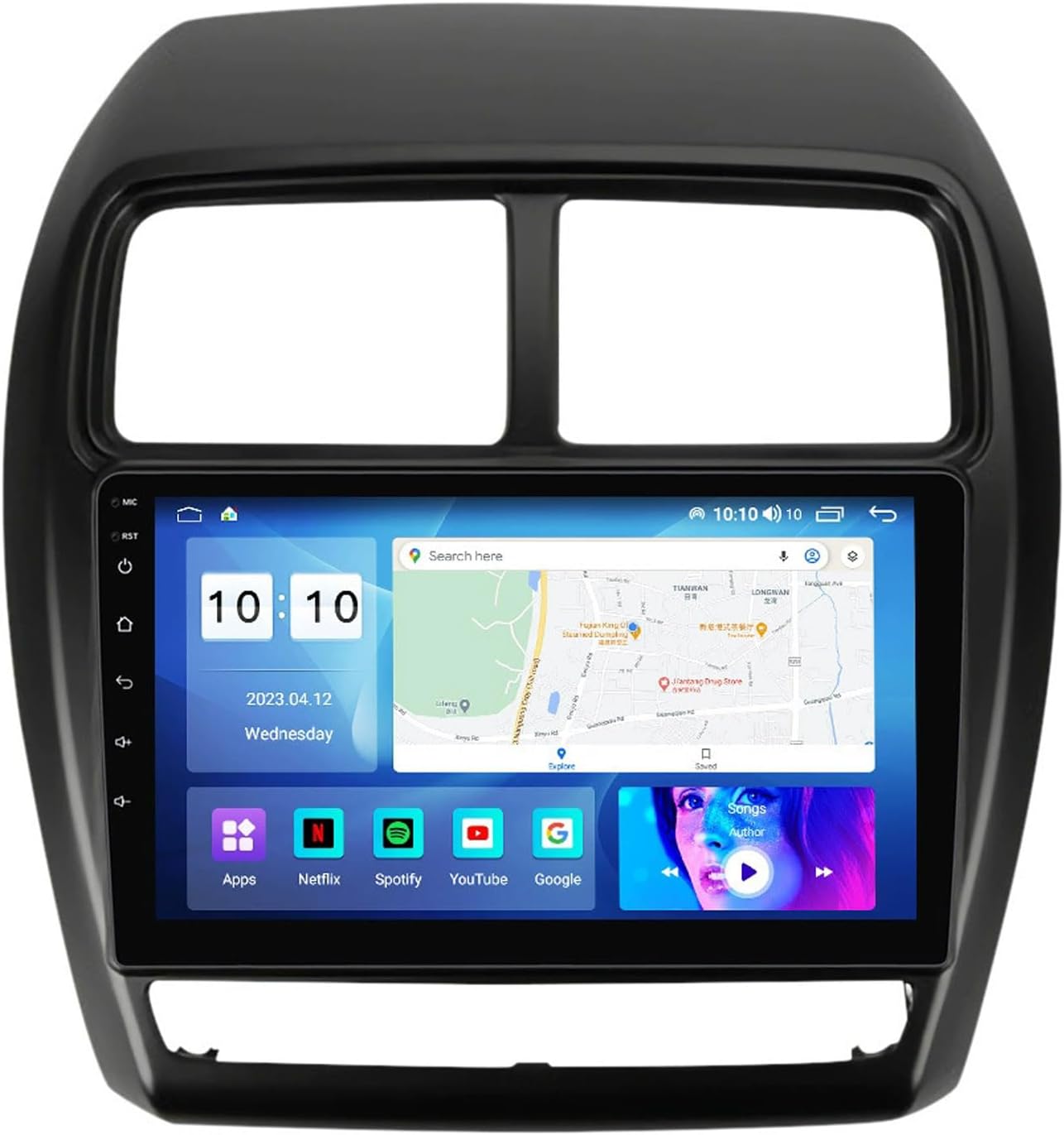Android Car Stereo with Rear View Camera 9 inch HD Touch Screen Android 12 Car Radio for Mitsubishi ASX 2016-2022 Support Bluetooth GPS Android Auto