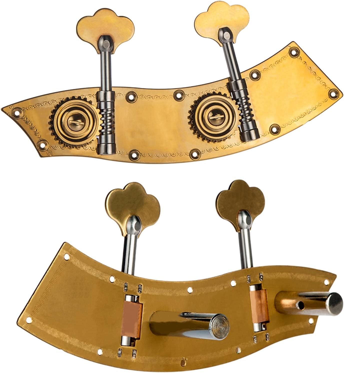 Tuning Pegs Tuner Set Dual Tuner Plate/Single Tuner/German Style Bass Tuner Bass Machine Head Violin Parts (Color : 18)