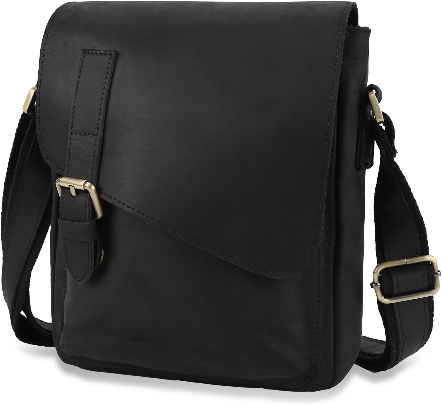 Jack&Chris Leather Messenger Bag for Men, Man Purse Crossbody Bags for Work Business