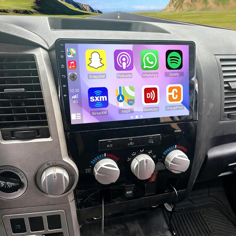 4+64G Android 15 Car Stereo for Toyota Sequoia 2008 2009 2010 2011 2012 2013 2014 2015 2016 2017 2018 Radio Wireless Carplay Android Auto, 10.1IN IPS Touch Screen 5G WiFi/GPS Navi/EQ/Audio/Camera/MIC