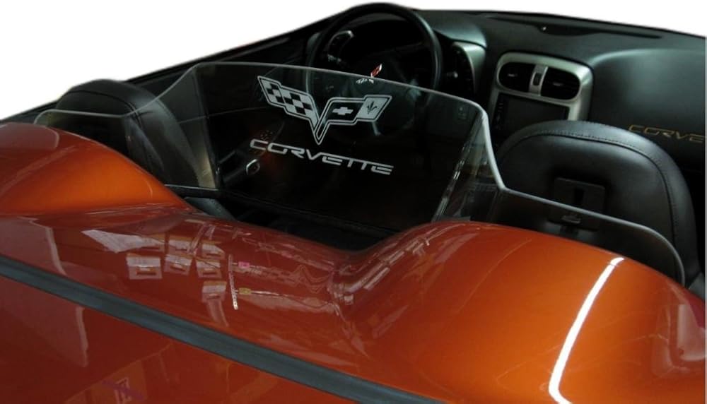 WindRestrictor - Wind Deflector for Convertible Compatible with 2005-2013 Chevrolet Corvette C6 - Control air flow, cut down backdraft & noise - GM Licensed - Easy Install - Laser-Etched Design