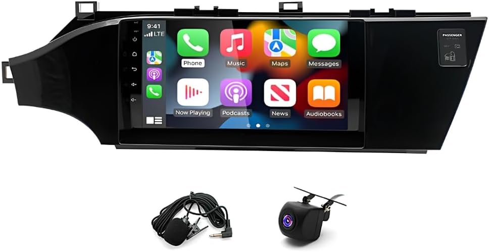 2+32G 9inch Car Radio Stereo with w/carplay w/Android Auto for Toyota for Avalon 2013-2018 Double Din w/android13 Touch Screen Car Radio Receiver w/WiFi GPS w/Bluetooth SWC AHD Backup Camera Mic