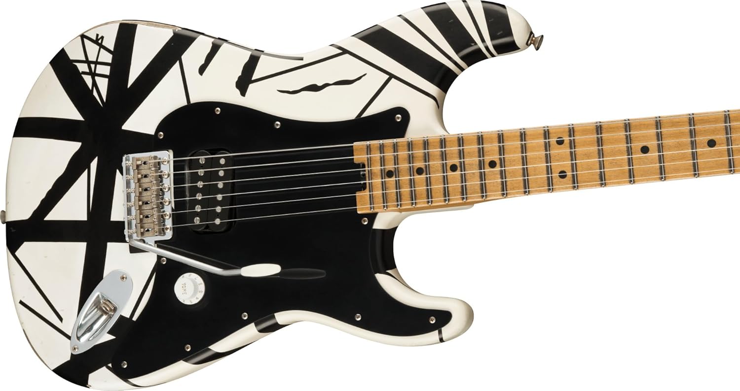 EVH Striped Series '78 Eruption Electric Guitar - Black/White