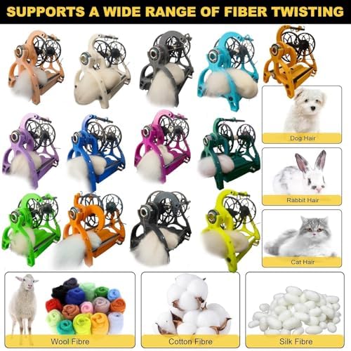 Smart Electric Spinning Wheel - 120g Yarn Spinner Machine with Foot Switch, 3 Spools, 12V Drum Carder, Adjustable Speed & Forward/Reverse Switch for Easy Yarn Crafting