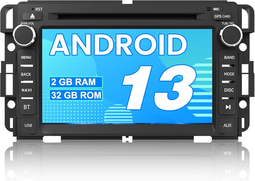 AWESAFE Car Stereo with DVD/CD for 2007-2012 for Chevy Silverado Tahoe Traverse GMC Sierra Yukon, Android 7