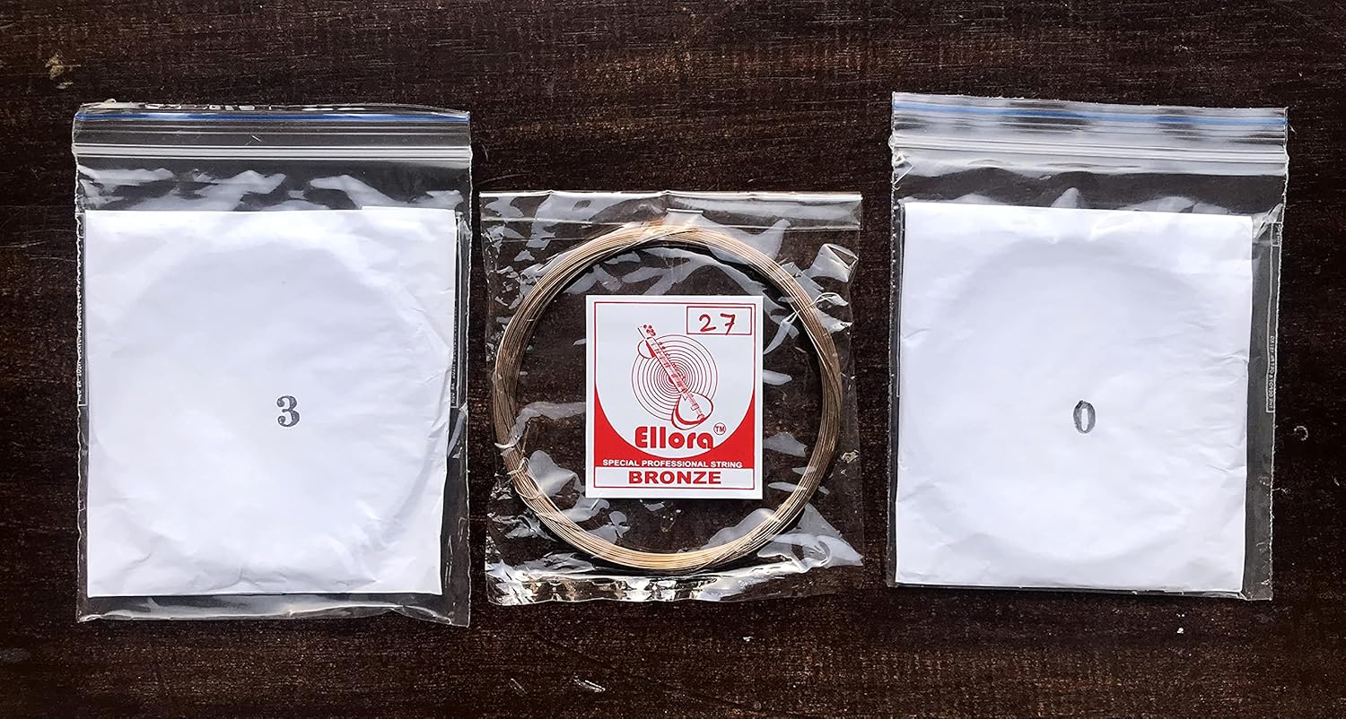 3 Sitar String Coils set for Vilayat Khan Style Sitar Baaj Joda Chikari & Taraf