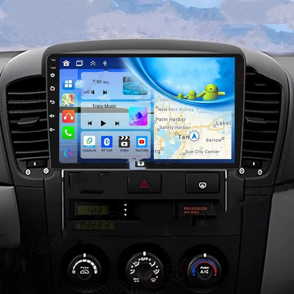 Car Radio for Kia Sorento 2005 4+64G Android 15 Double Din Car Stereo with 9 Inch Touchscreen Radio Built-in with Wireless Carplay/Android Auto/GPS Navigation/Bluetooth/FM/AUX-in/SWC/Backup Camera