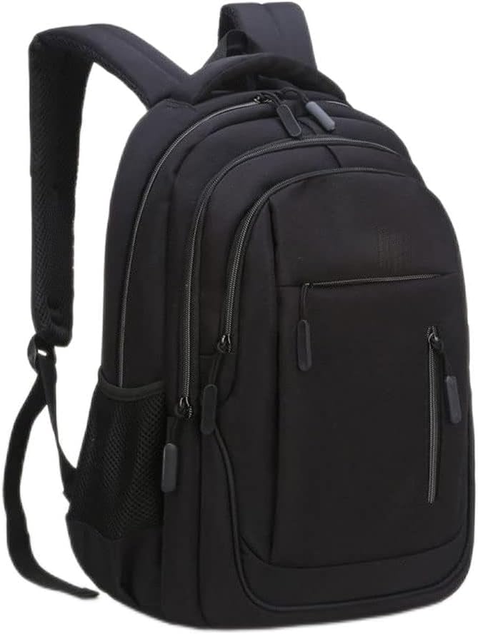 Large Capacity Backpack Men Laptop Backpacks 15.6 Oxford Black Solid High School Bags Teen College