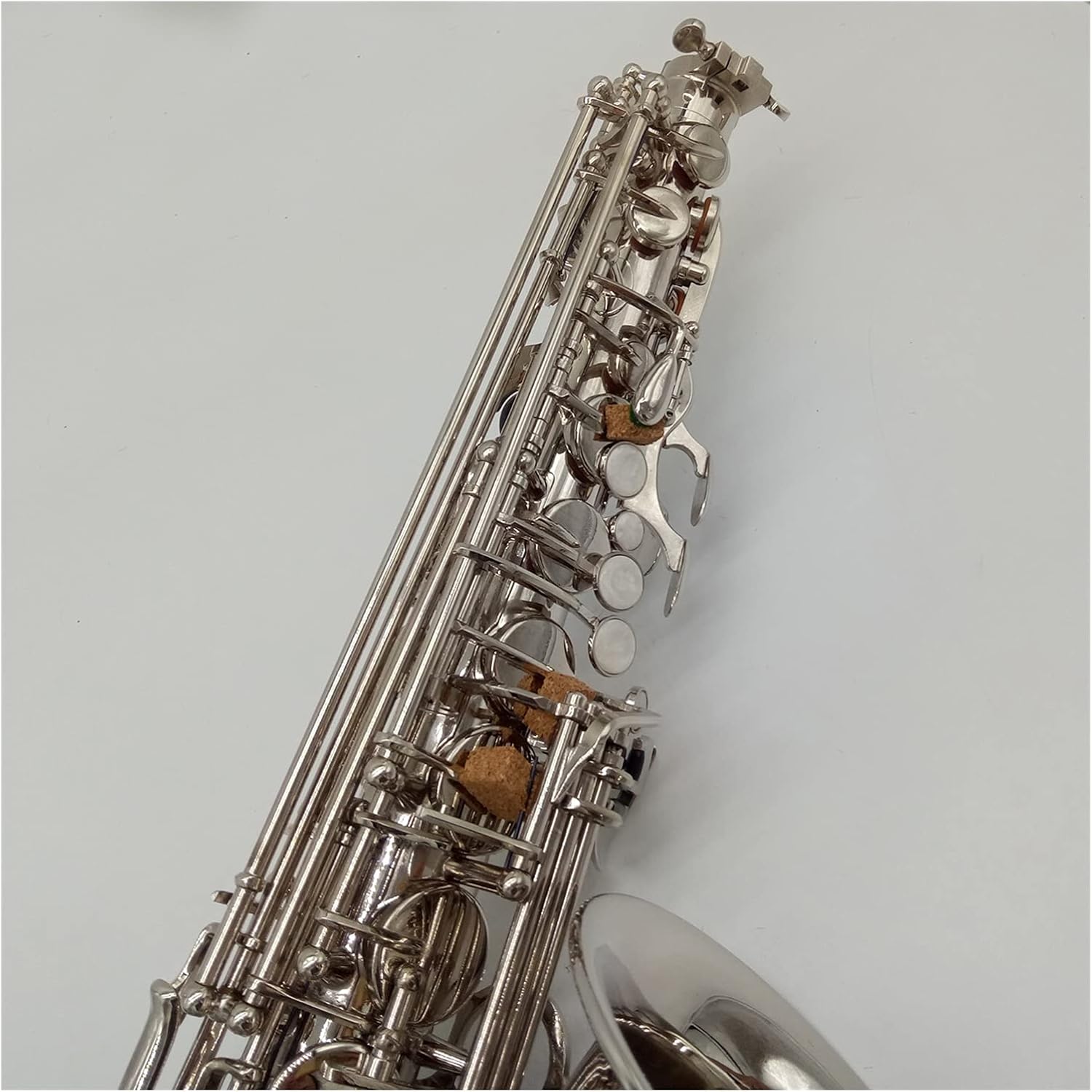 Saxophone Straight Alto Saxophone Nickel Plated E-Flat Alto Sax R54 with Case Mouthpiece Reeds Neck Key Type Woodwind Instrument