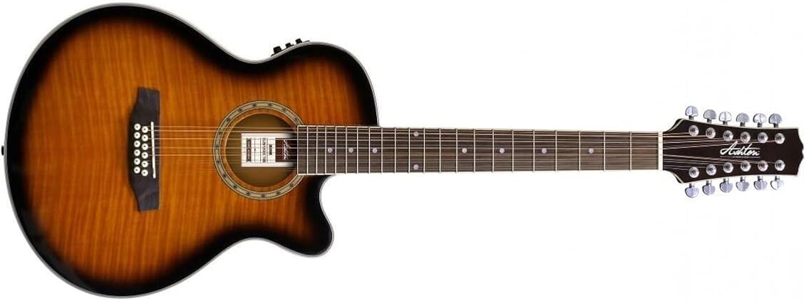 Ashton SL29/12CEQ 12-String Electro-Acoustic Guitar - Tobacco Sunburst