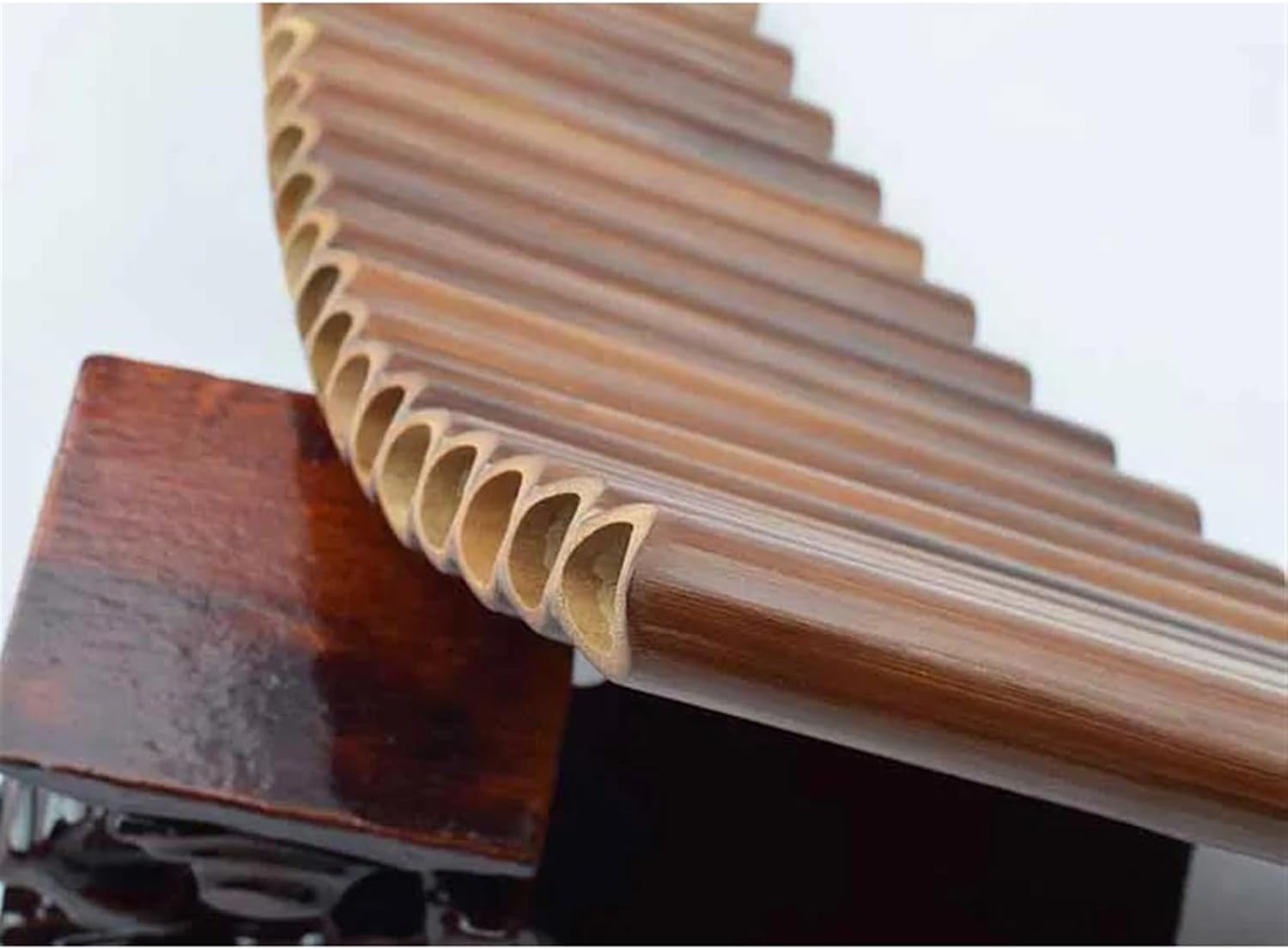 22 Tubes Pan Blowing Flute Chinese Professional Traditional Musical Woodwind Instruments (Color : C)