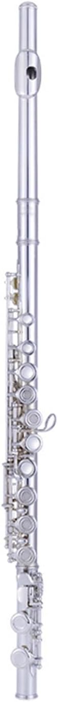 Professional Flute Flute Wind Instrument White Copper Key E Key Split C Key Silver Plated 16 Holes For Beginners To Play