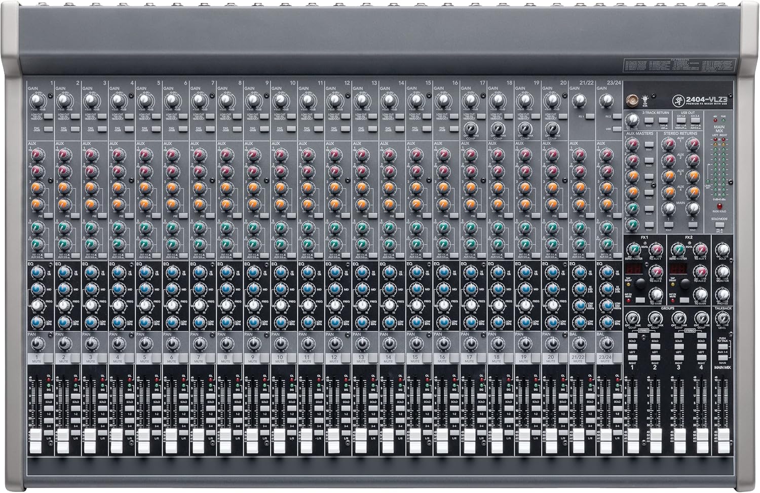 Mackie 2404-VLZ3 Premium 24-Channel FX Mixer with USB