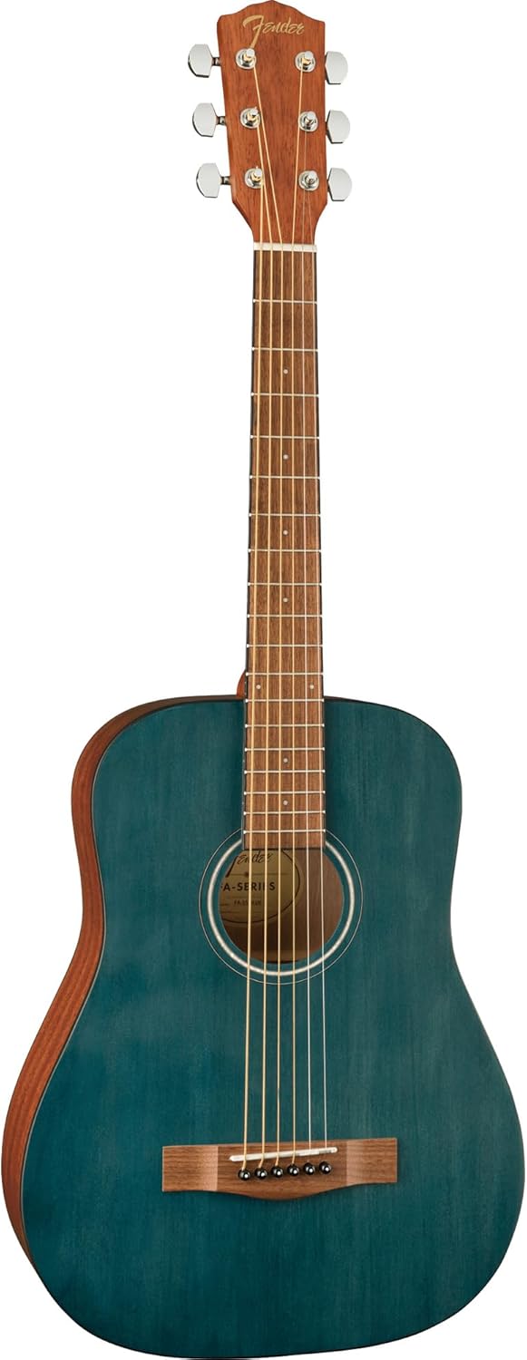 Fender FA-15 3/4 Scale Steel String Acoustic Guitar, with 2-Year Warranty, Blue, with Gig Bag