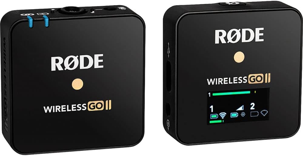 Rode Wireless GO II Single Compact Digital Wireless Microphone System and Recorder (WIGOIIS) Bundle Lavalier II Omnidirectional Lavalier Mic and 3-Pack Foam Windscreen