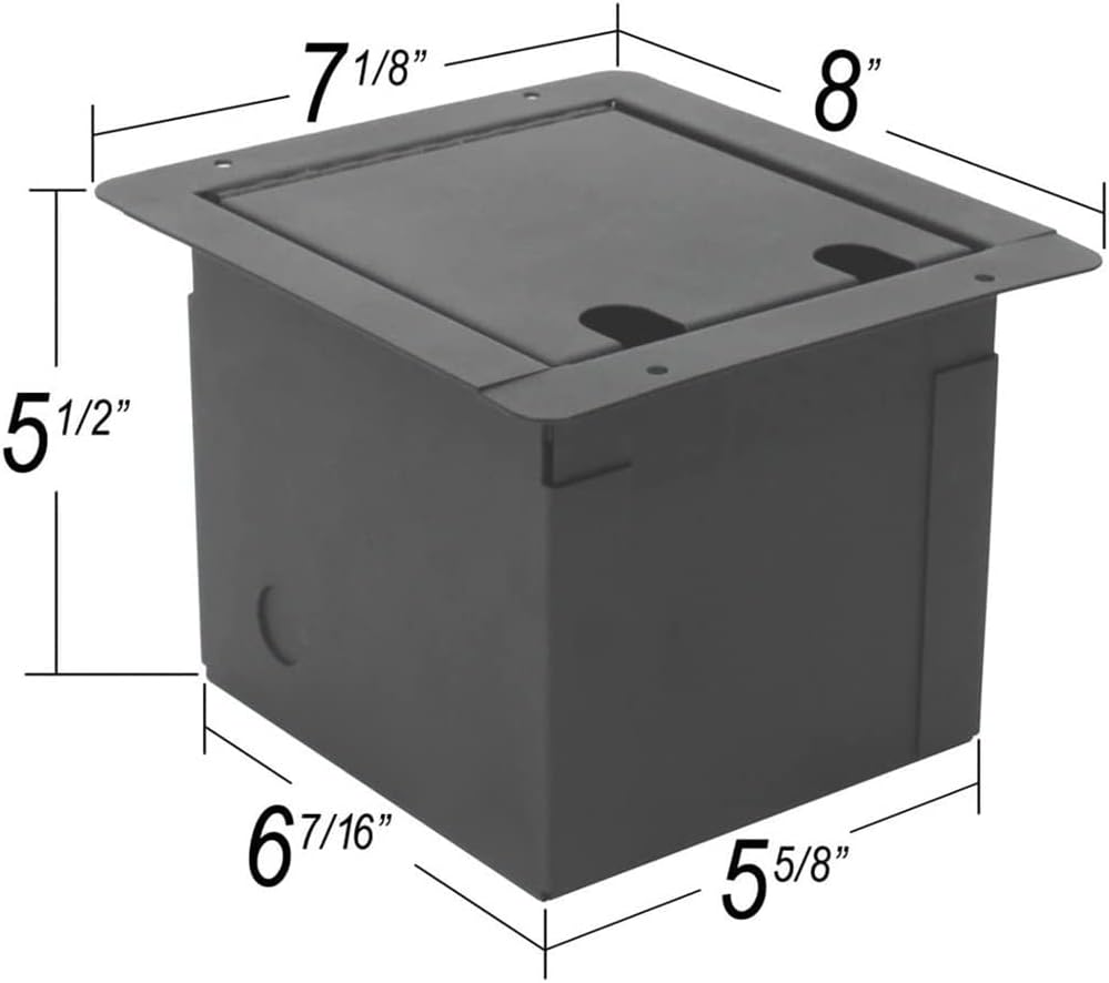 Elite Core | FB8-4XF2XM2E | Recessed Floor Box | 4 XLR Female, 2 XLR Male, and 2 Tactical Ethernet Connections