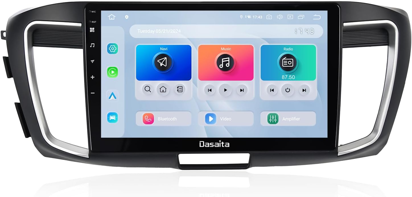 Dasaita 8GB+256GB Head Unit for Honda Accord 2013-2017 with Wireless Carplay & Android Auto, 8-Core Android 13 Car Stereo GPS Navigation, Plug & Play 10.2'' Radio, Voice Control, Bluetooth 5.0