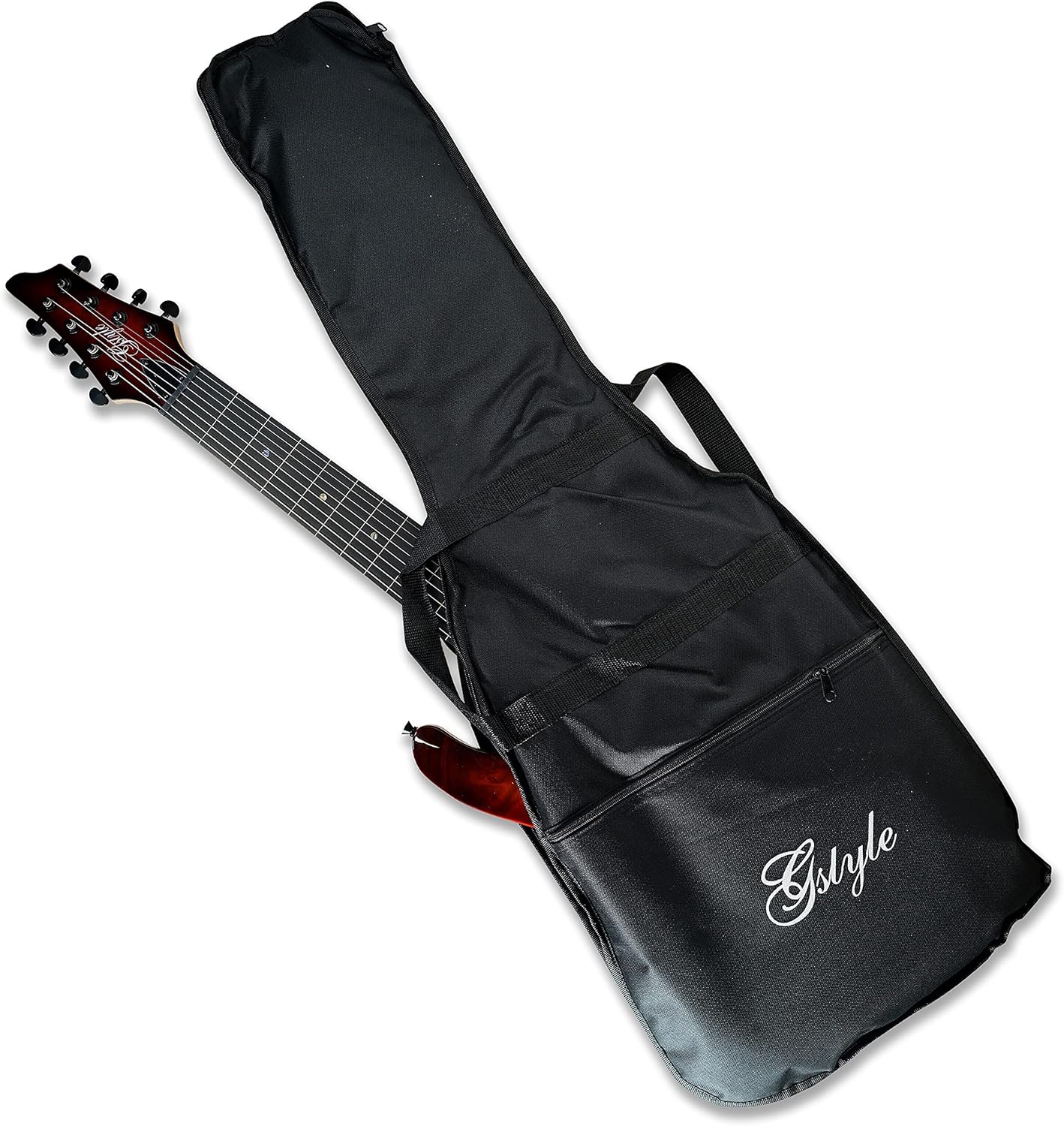 Gstyle Fretless 8 String Electric Guitar Burl poplar veener top okoume Wood Body Bolt On Maple Neck Poplar Wood Body (Fretless) (ES-800)