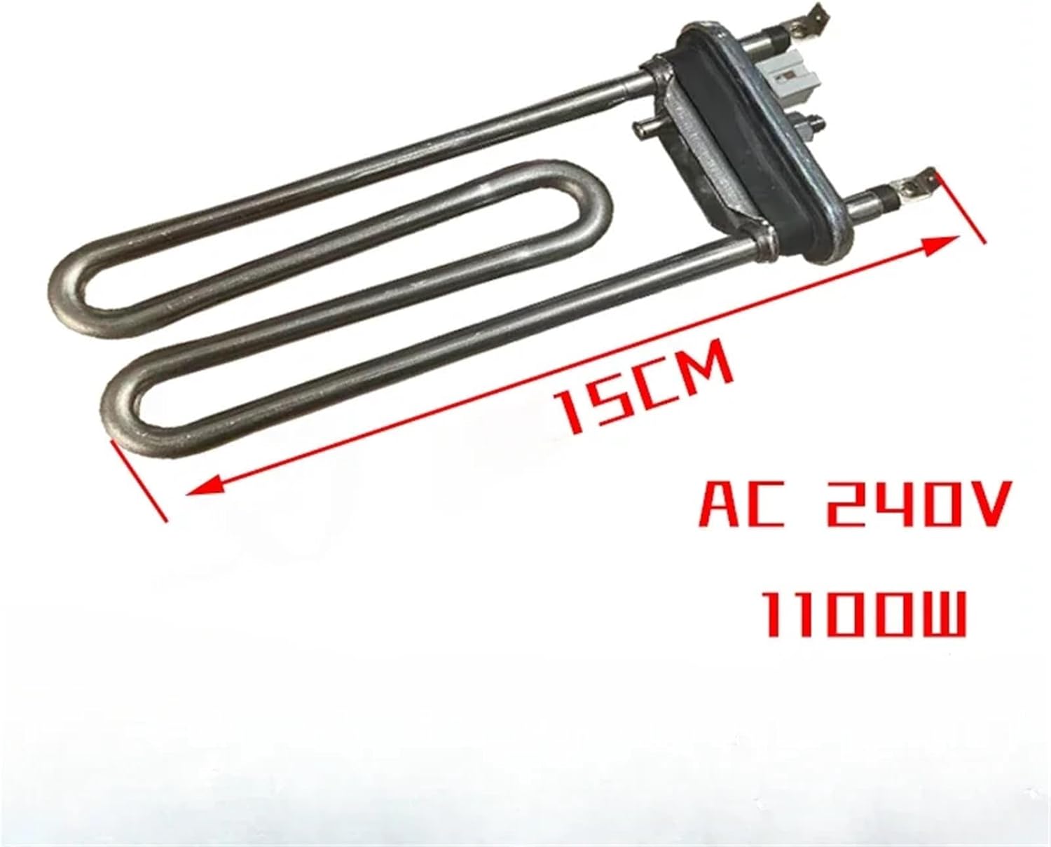 Heating Tube for Drum Washing Machine 15/20/26/33CM 230V 1100W 1600W 2000W Heater Wire Washer Repair Parts(33CM 230V 2000W)