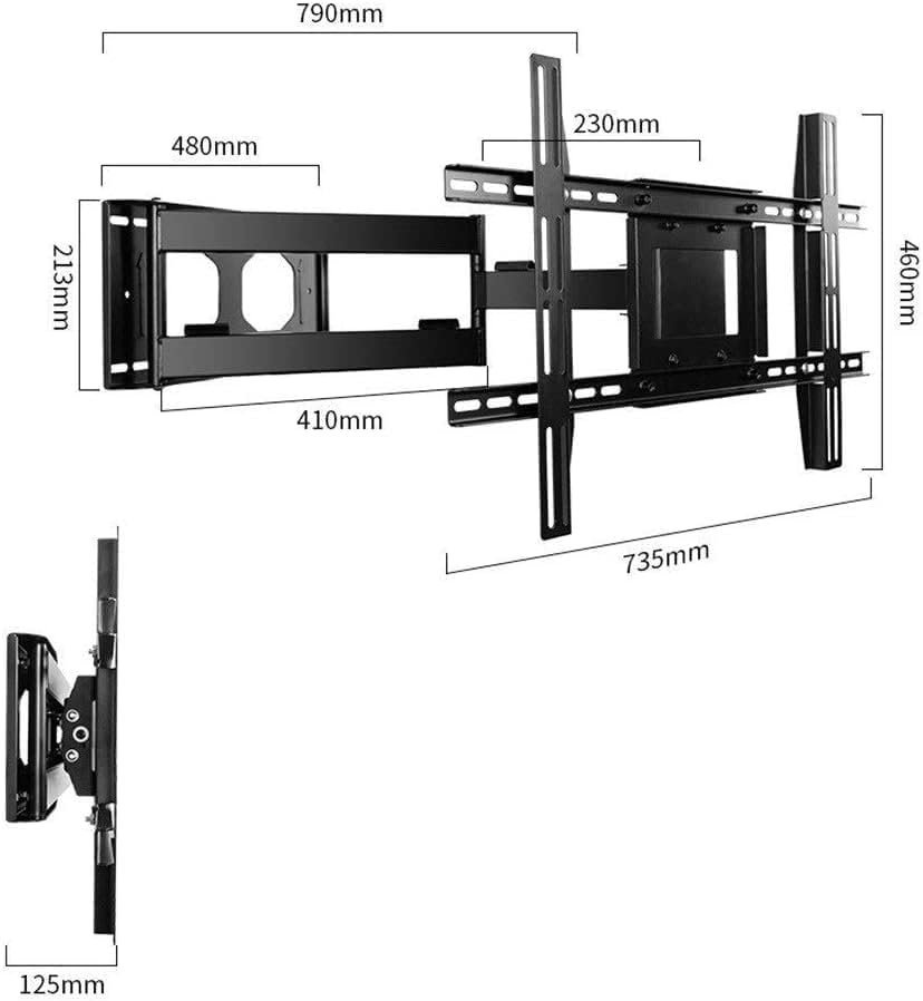 TV Wall Bracket Tv Rack Wall Mount, Swivels Tilts Bracket, For32-65Inch Flat TVs,Up to 50kg TV Stand
