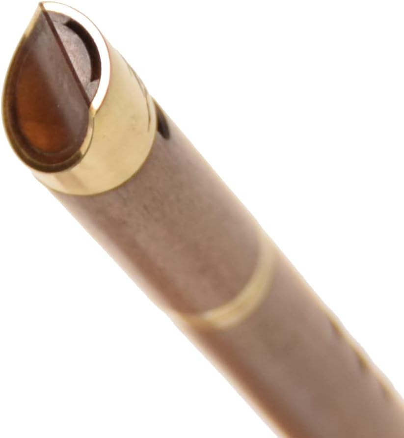 Key of D Wooden Whistle VDC-01 Great Sound Hand Carved Stabilized Wood Traditional Folk Wind Instrument Flute Orchestra Unique Woodwind Handmade Brown, Brown wood