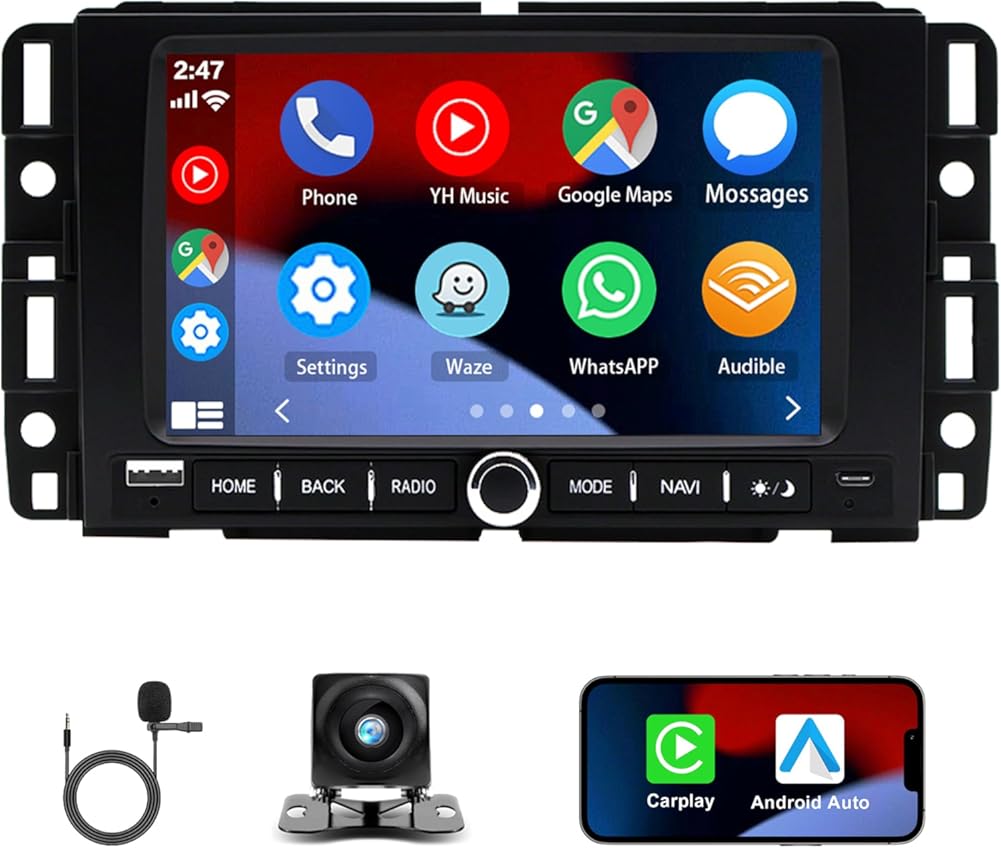 Car Stereo Radio for Chevy Silverado Avalanche GMC Acadia Yukon Buick 2007-2013, 7