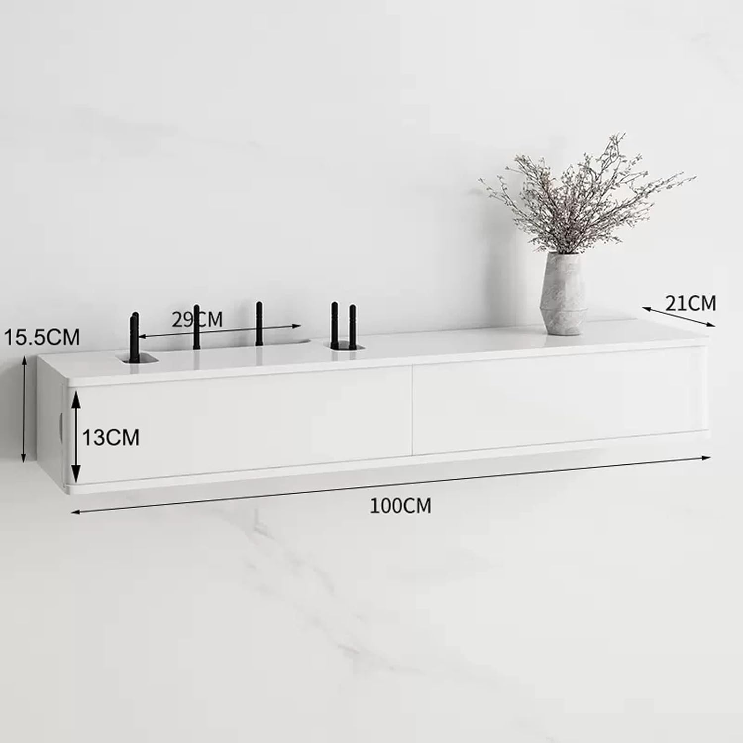 Wall Shelf Floating Shelf Wall mounted TV Cabinet Set-top box Router Shelf TV Stand TV Media Console TV Bracket TV Wall Unit Decor Gaming Shelf Home Entertainment Center Wall Mount Corner Shelves