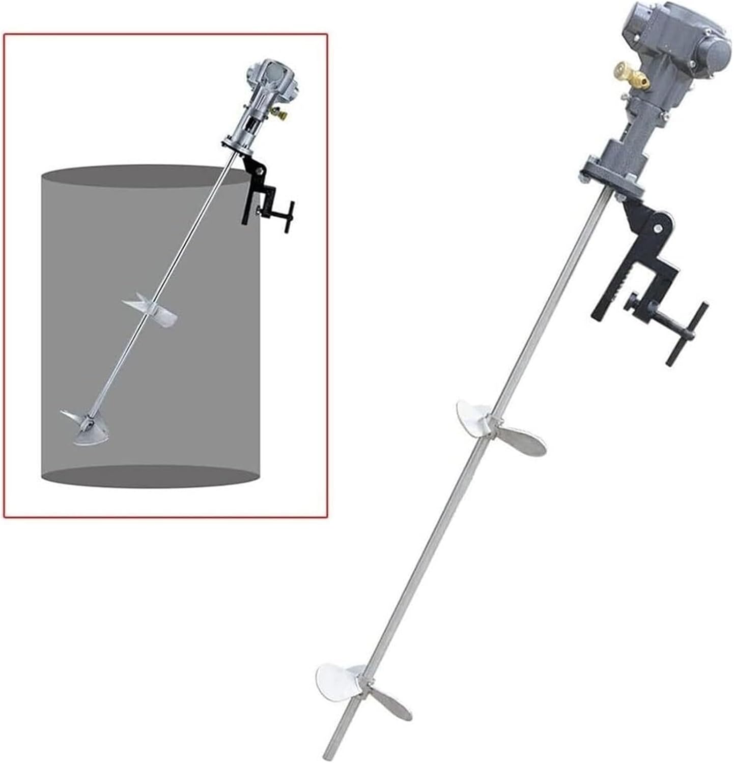 Pneumatic Paint Mixer Machine, 5 Gallon/20L Pneumatic Paint Mixer Machine, Ink Coating Mixing Tool with Bracket and Shaft for Paint