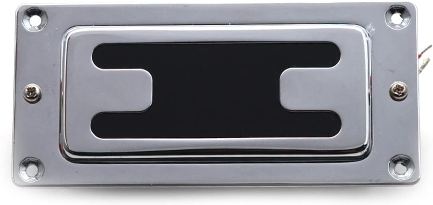 Humbucker Guitar Pickup Mini Style Two Line Sealed Electric Gutiar Bass Humbucker Pickup Neck/Bridge Pickup Chrome (Color : Neck and Bridge)