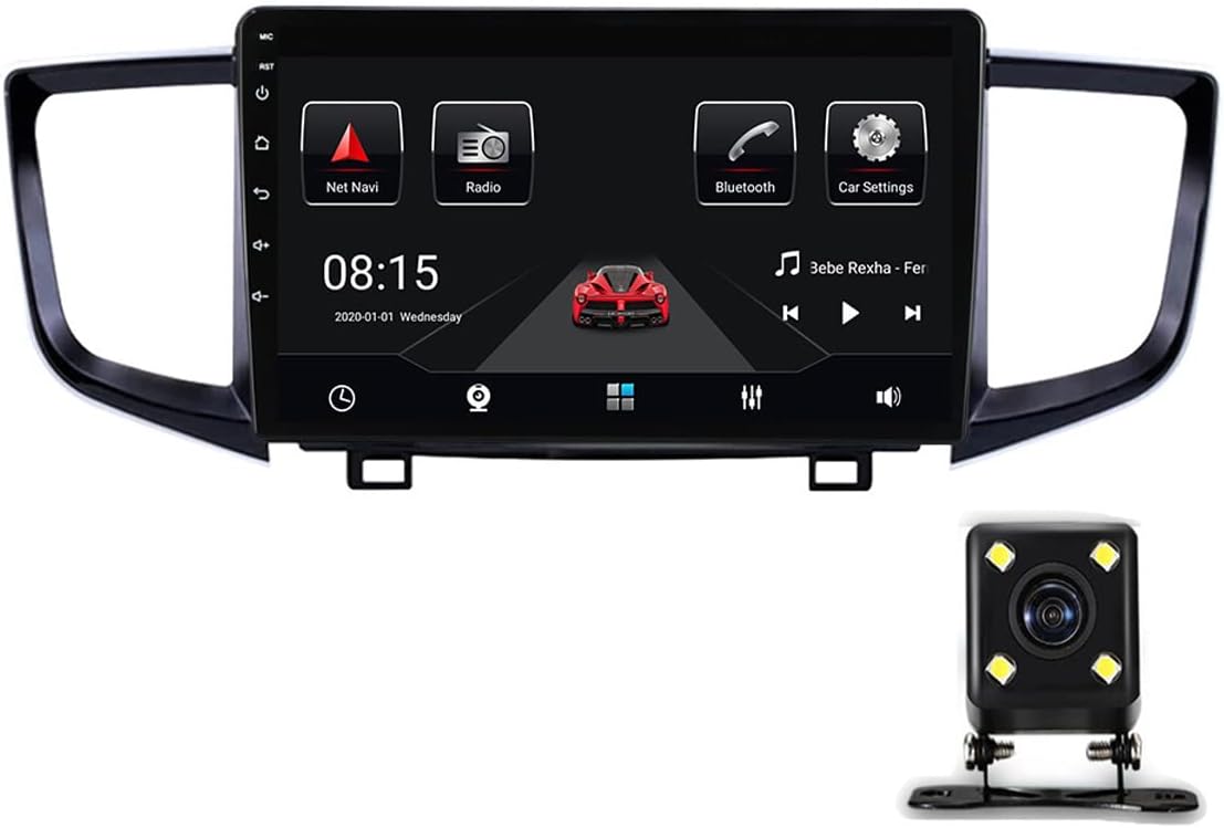 Double Din Car Stereo with Bluetooth 9 Inch Car Audio Receiver Touch Screen Multimedia MP5 Player for Honda Pilot 2016-2019 with Backup Camera/SWC/USB/Carplay/FM Car Radio