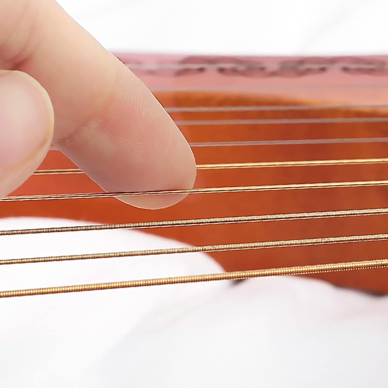 Lyre Harp A Sets of 10/16/19/21/24 Strings Replacement Metal String for Lyre Harp, Brighter and More Durable (Color : 24 String Set+String Nails+Wrench)