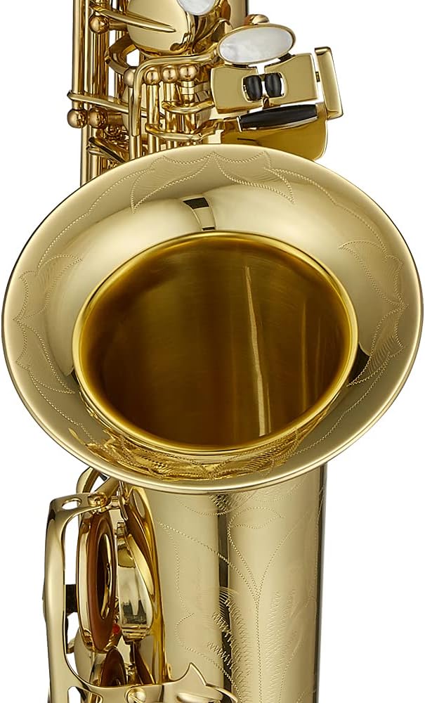 Antigua Winds PowerBell Professional Eb Alto Saxophone(Yellow brass with lacquered finish/enlarged bell/new neck design/ergonomic design/hand engraving/ABS case)/WRAS4248LQ