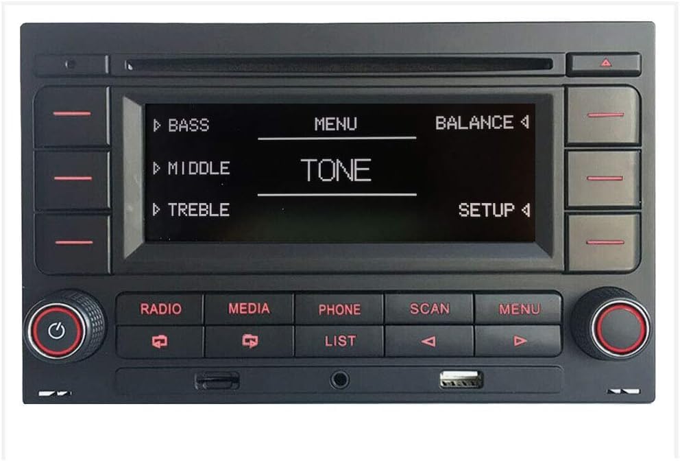 Car Radio Audio Stereo RCN210 for VW Golf MK4 Passat B5 Old Polo USB MP3 AUX SD Build-in Bluetooth with CD Player + ISO Adapter with Canbus Simulator