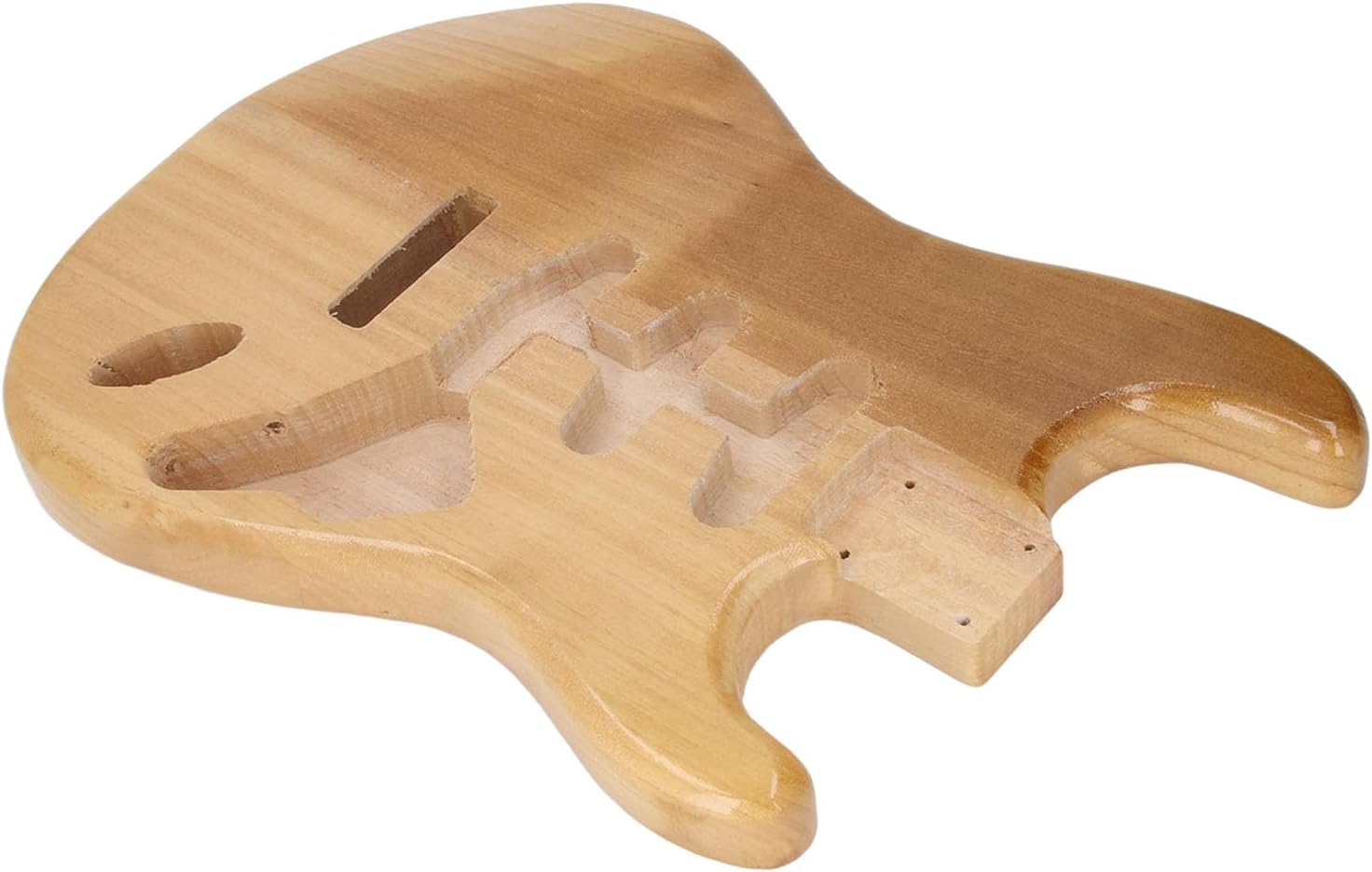 Unfinished Guitar Body, Walnut Wood Blank Triple Single Pickup Hole Electric Guitar Replacement