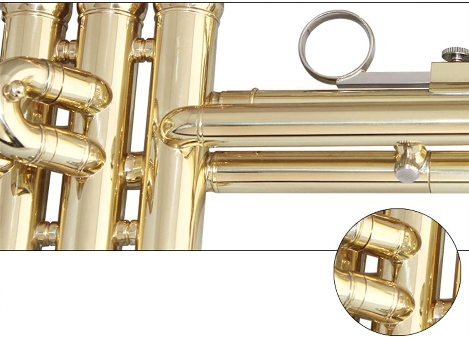 B-Flat Three-Tone Standard Trumpet Instrument Student Wind Band Learn to Play Exam Brass Instruments Professional Trumpet